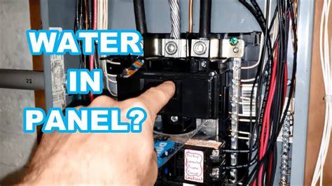 how is water coming in from my electrical box|wet electrical breaker box damage.